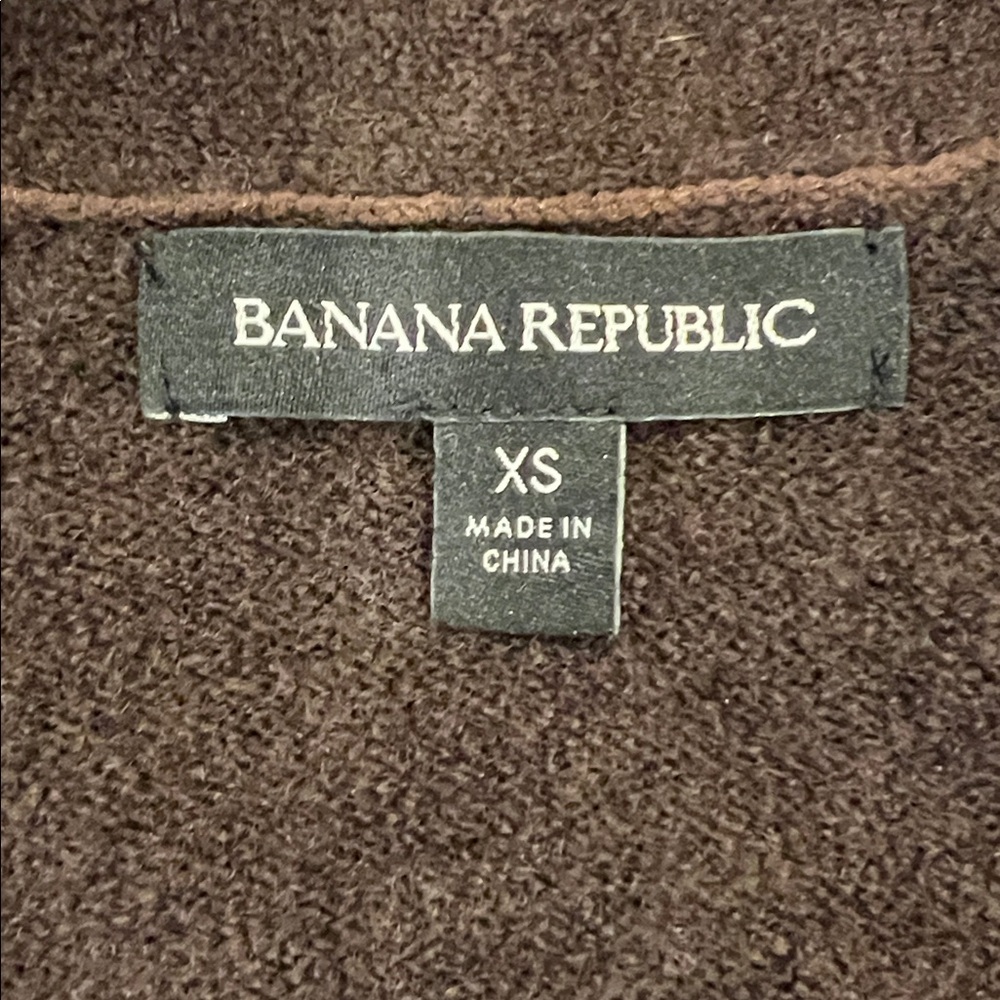Banana Republic Dark Brown Open Front Cardigan Duster Size XS - Picture 5 of 7